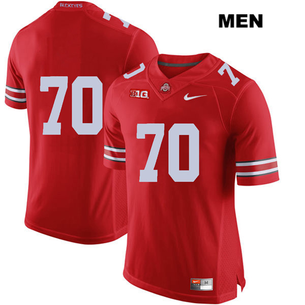Ohio State Buckeyes Men's Noah Donald #70 Red Authentic Nike No Name College NCAA Stitched Football Jersey QO19B85CU